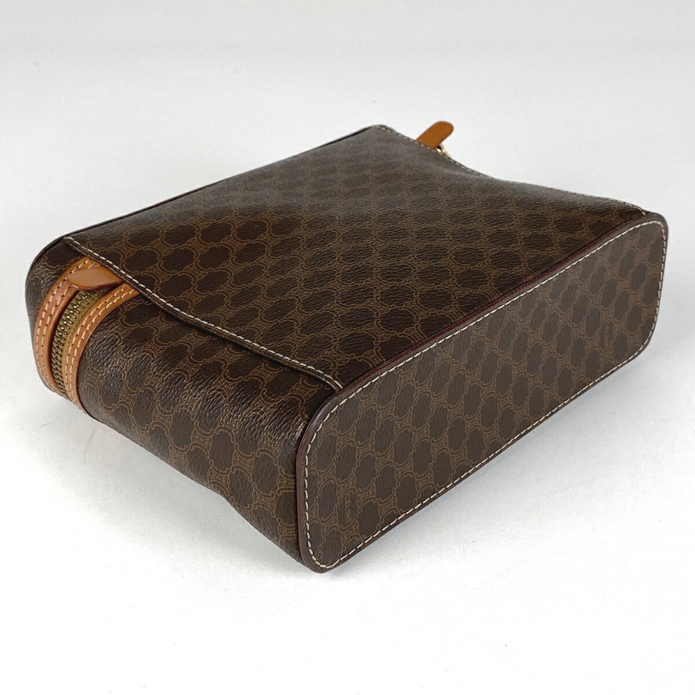 Celine Macadam Pattern Vanity Canvas Pouch Brown - image 2